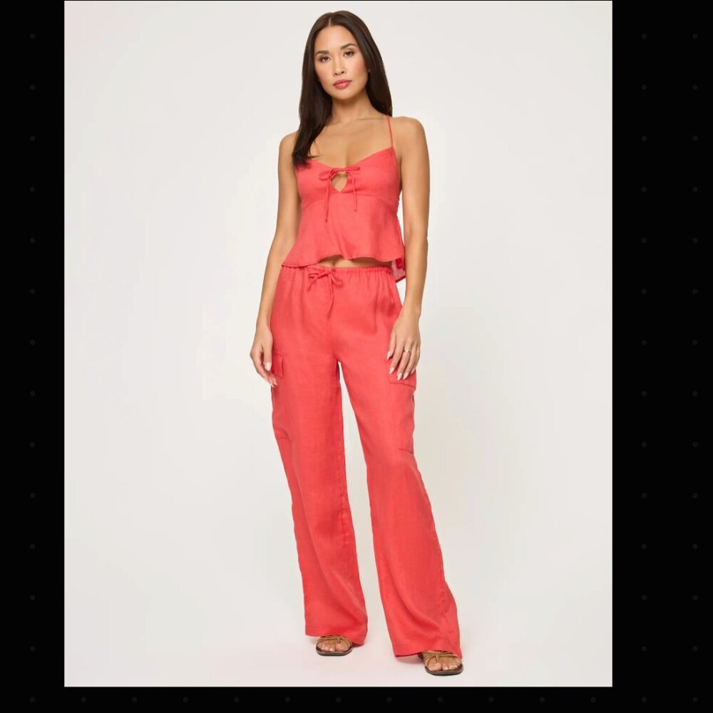 L Space - Sundown Cargo Pant - Grapefruit - Picture 3 of 5